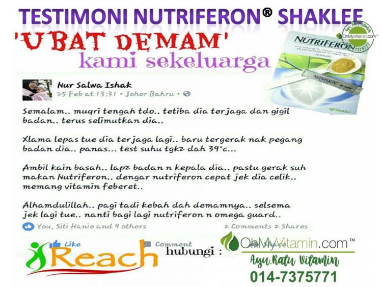 TESTIMONI NUTRIFERON® SHAKLEE 2