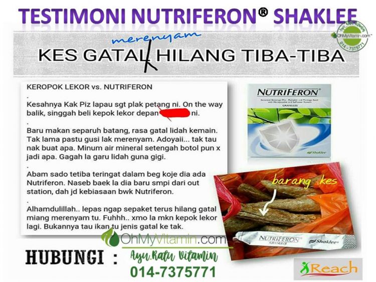 TESTIMONI NUTRIFERON® SHAKLEE