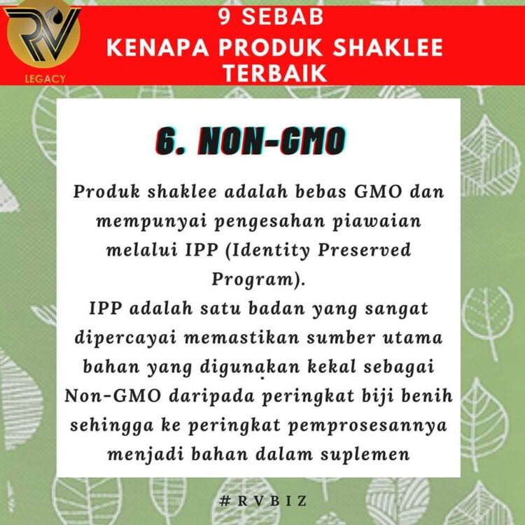 6. PRODUK SHAKLEE NON-GMO